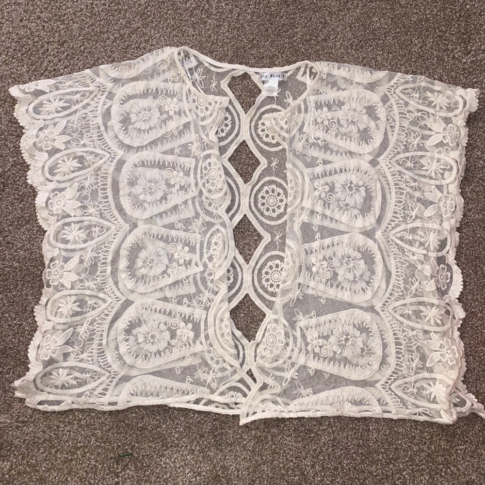 Cream kimono/ throw. Size small
